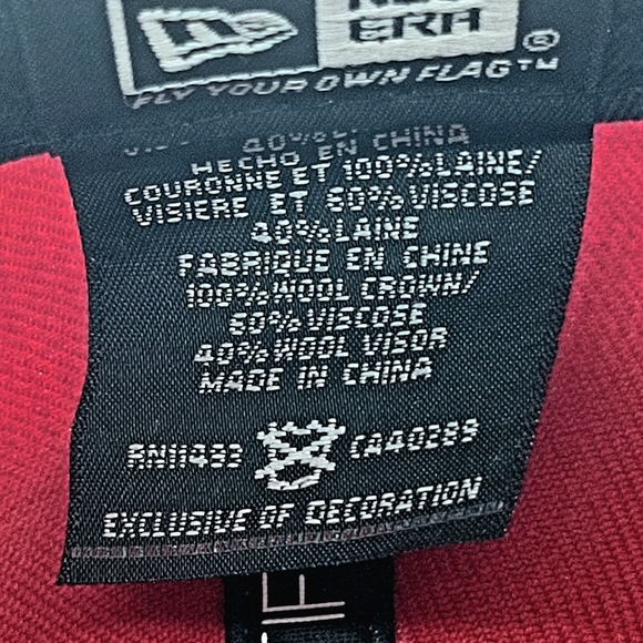 **RARE** BOSTON RED SOX New Era 59Fifty Fitted 7 1/4 RED/GREY 100% Wool Crown - Picture 7 of 11